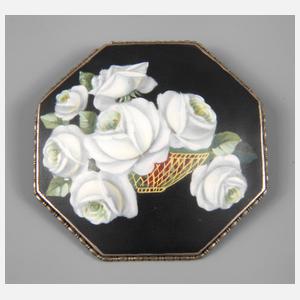 Brosche mit Emailmalerei