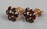 Paar Ohrstecker mit Granatbesatz