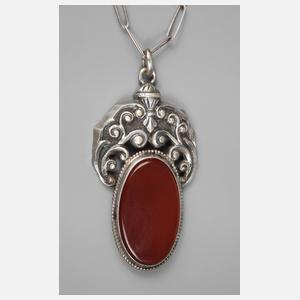 Silberanhänger mit Karneol