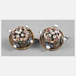 Paar ungewöhnliche Manschettenknöpfe