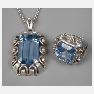 Schmuckset mit Steinbesatz