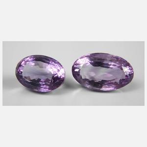 Zwei facettierte Amethyste