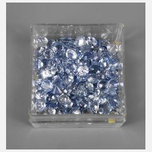 Konvolut hellblaue Saphire