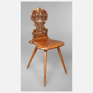 Bäuerlicher Brettstuhl