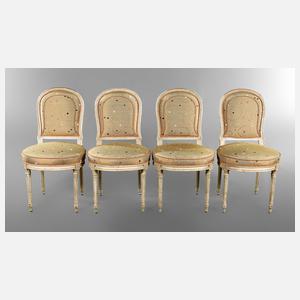 Vier Stühle Louis Seize