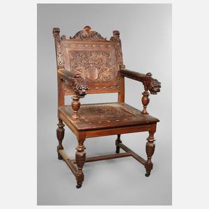 Prächtiger Armlehnsessel Historismus