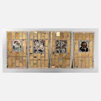 Vier große Bleiglasfenster111