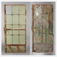 Paar Bleiverglasungen im Stahlfederrahmen111