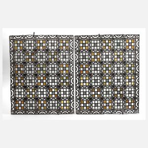 Paar Bleiglasfenster