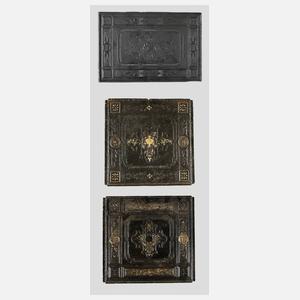 Drei Ofenplatten Historismus