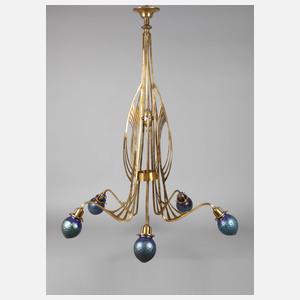 Deckenlampe mit Schirmen Loetz Wwe.