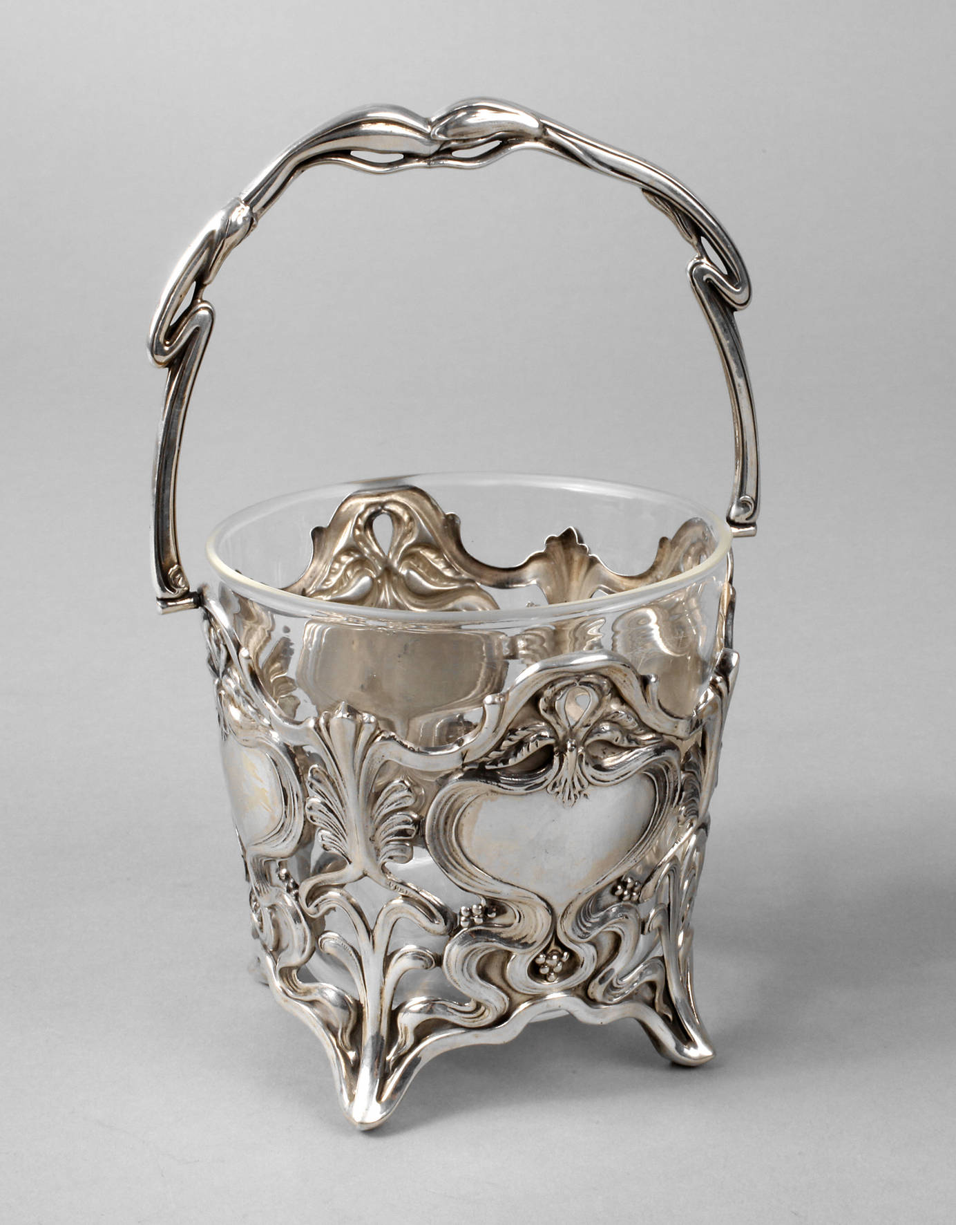 Silber Henkelschale Jugendstil