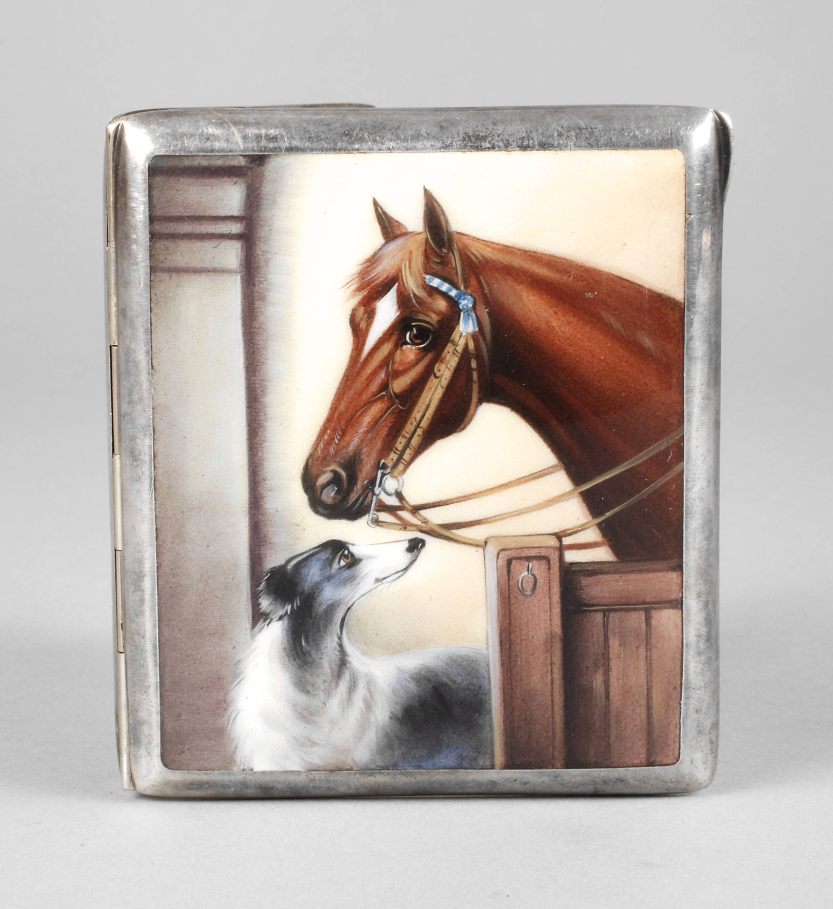 Zigarettenetui Emaildekor