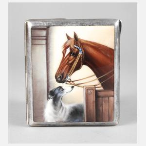 Zigarettenetui Emaildekor