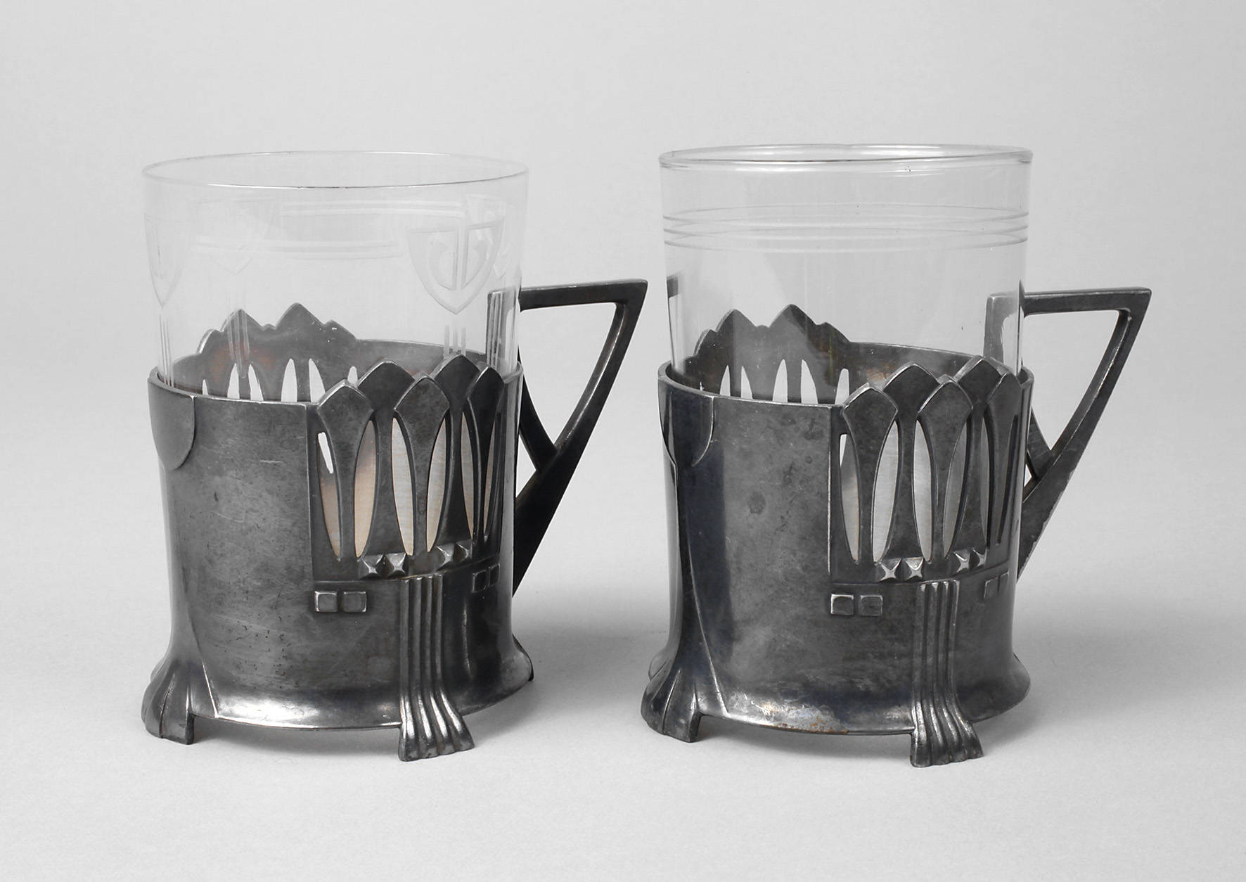 WMF Geislingen Paar Teeglashalter