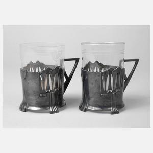 WMF Geislingen Paar Teeglashalter