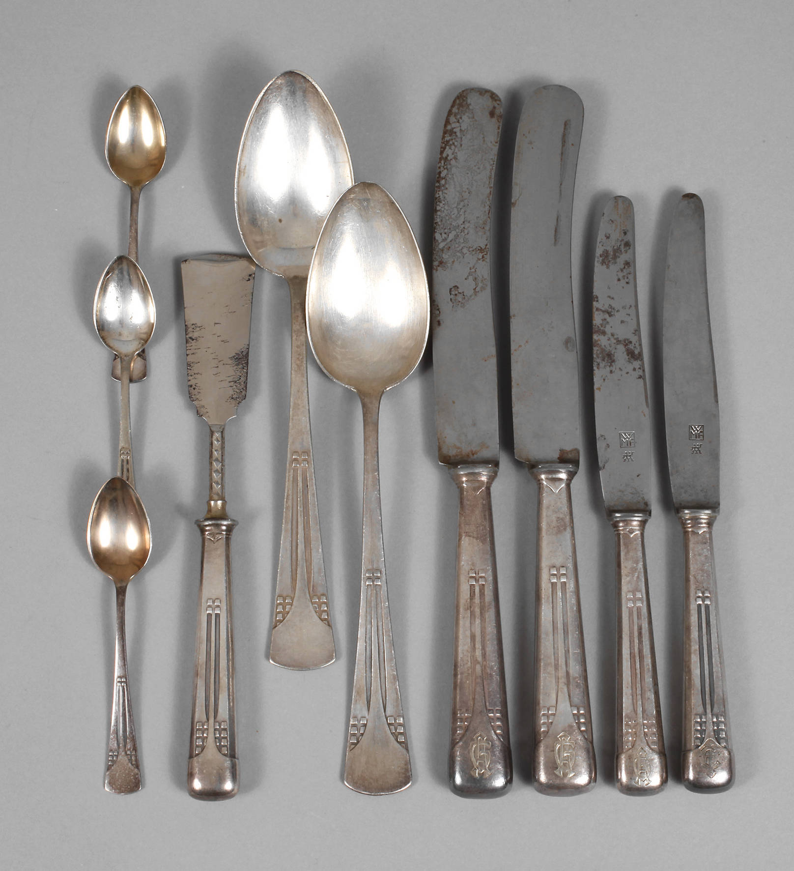 Zehn Besteckteile WMF Geislingen