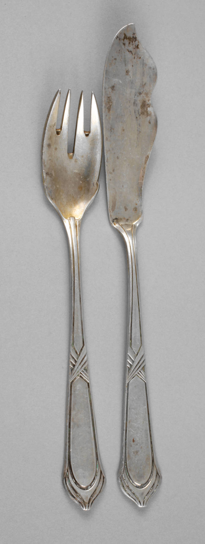 Carl Zeller zwei Teile Fischbesteck Silber