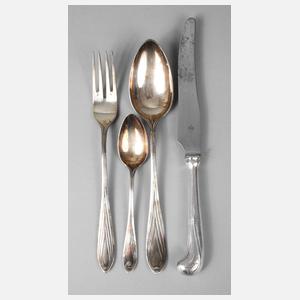Hans Christiansen vier Besteckteile Silber