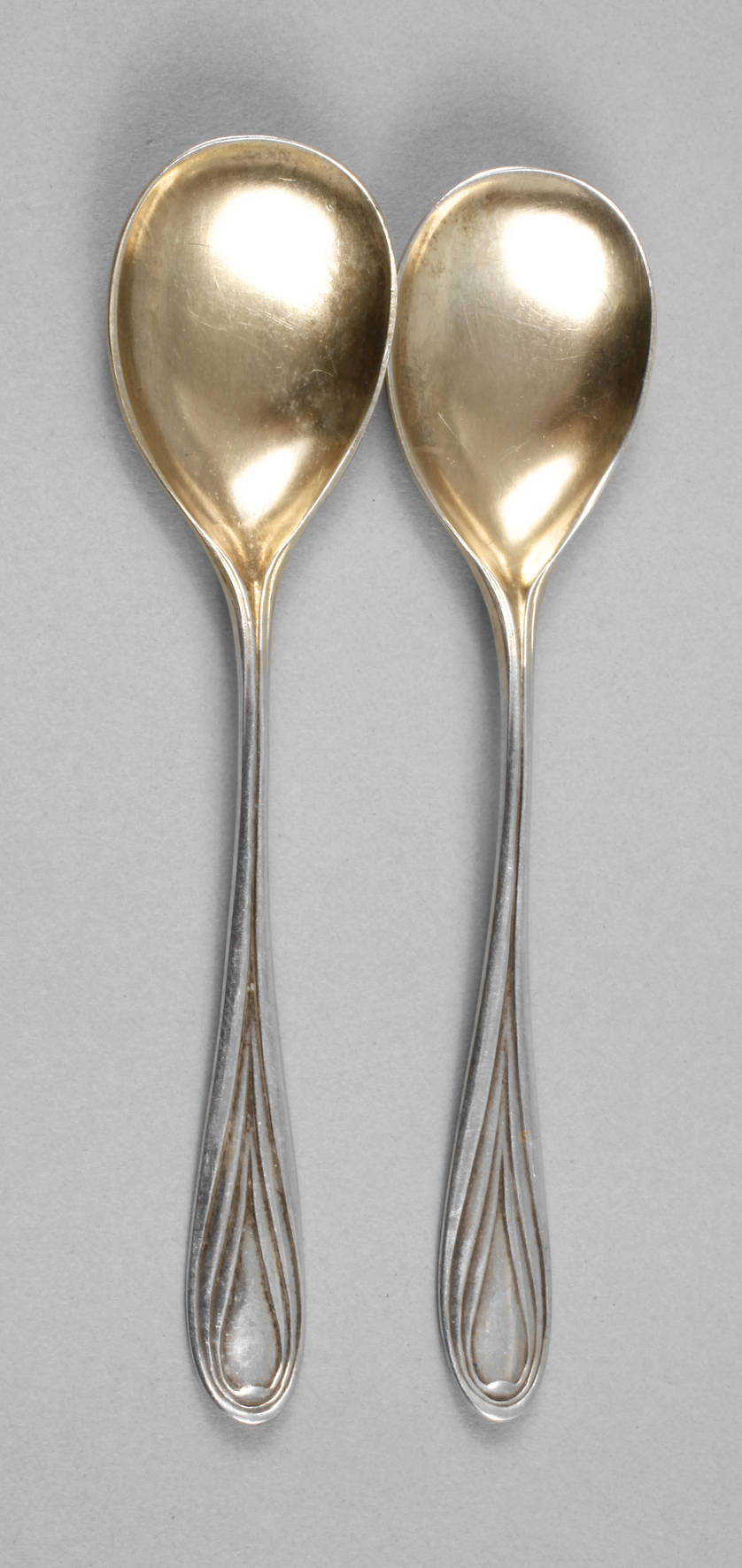 Hans Christiansen zwei Eislöffel Silber