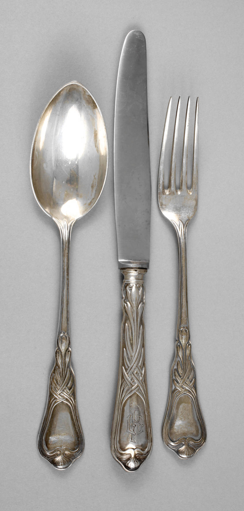 Heinrich Vogeler drei Besteckteile Silber