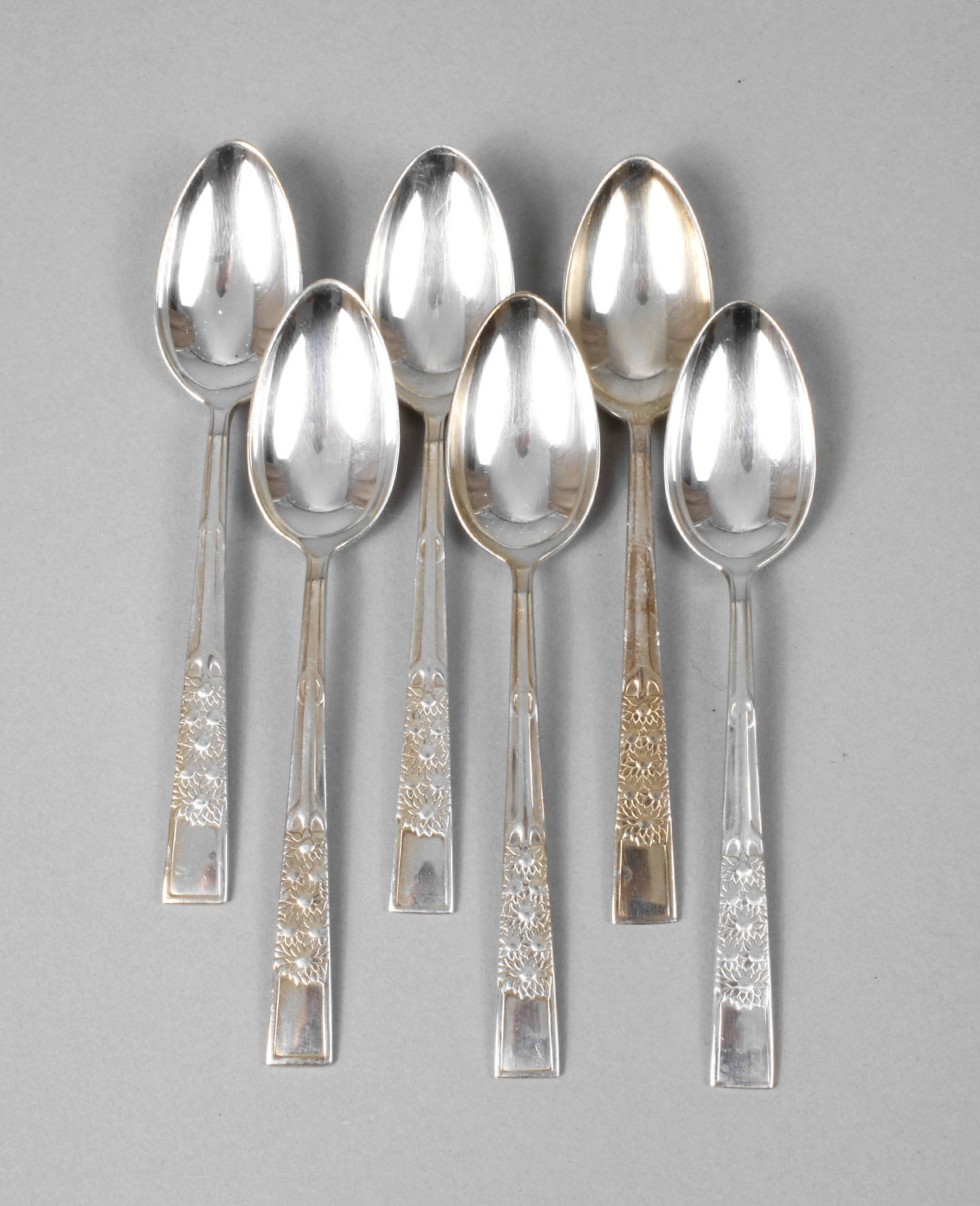 Heinrich Vogeler sechs Mokkalöffel Silber