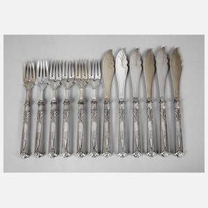 Peter Behrens Fischbesteck Silber