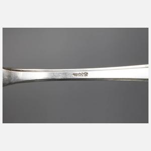 Prof. Hübner fünf Vorlegeteile Silber