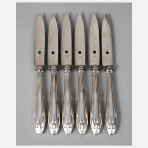 Sechs Austernmesser J. A. Henckels