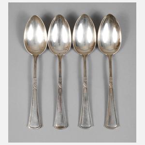 Vier Silberlöffel Lutz & Weiss Pforzheim