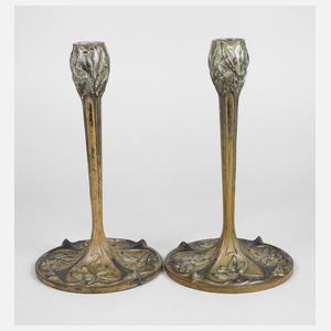 Paar Kerzenständer Jugendstil
