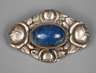 Jugendstilbrosche mit Lapislazuli