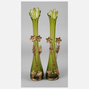 Paar Jugendstilvasen mit Montierung