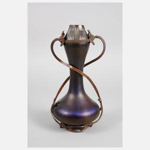 Paar montierte Jugendstilvasen