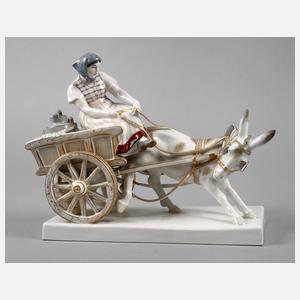 KPM Eselwagen ”Westfälin mit Eselsfuhrwerk”