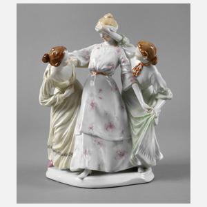 Meissen ”Drei Mädchen, Blinde Kuh spielend”