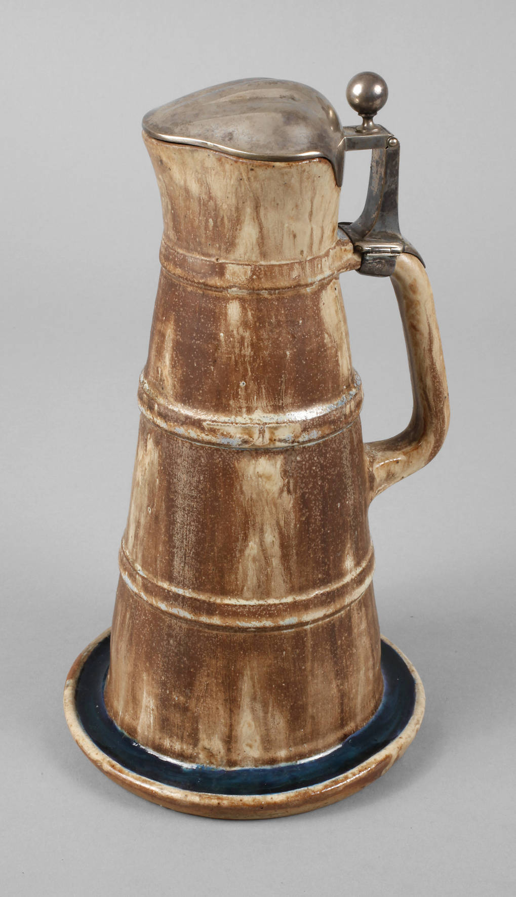 Alexandre Bigot Kanne mit Silbermontierung