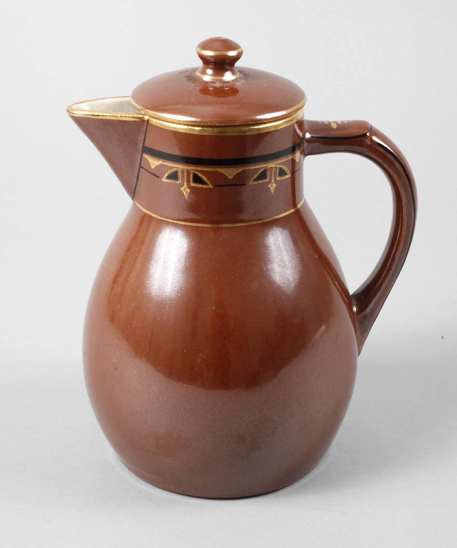 Bunzlau Kaffeekanne Jugendstil