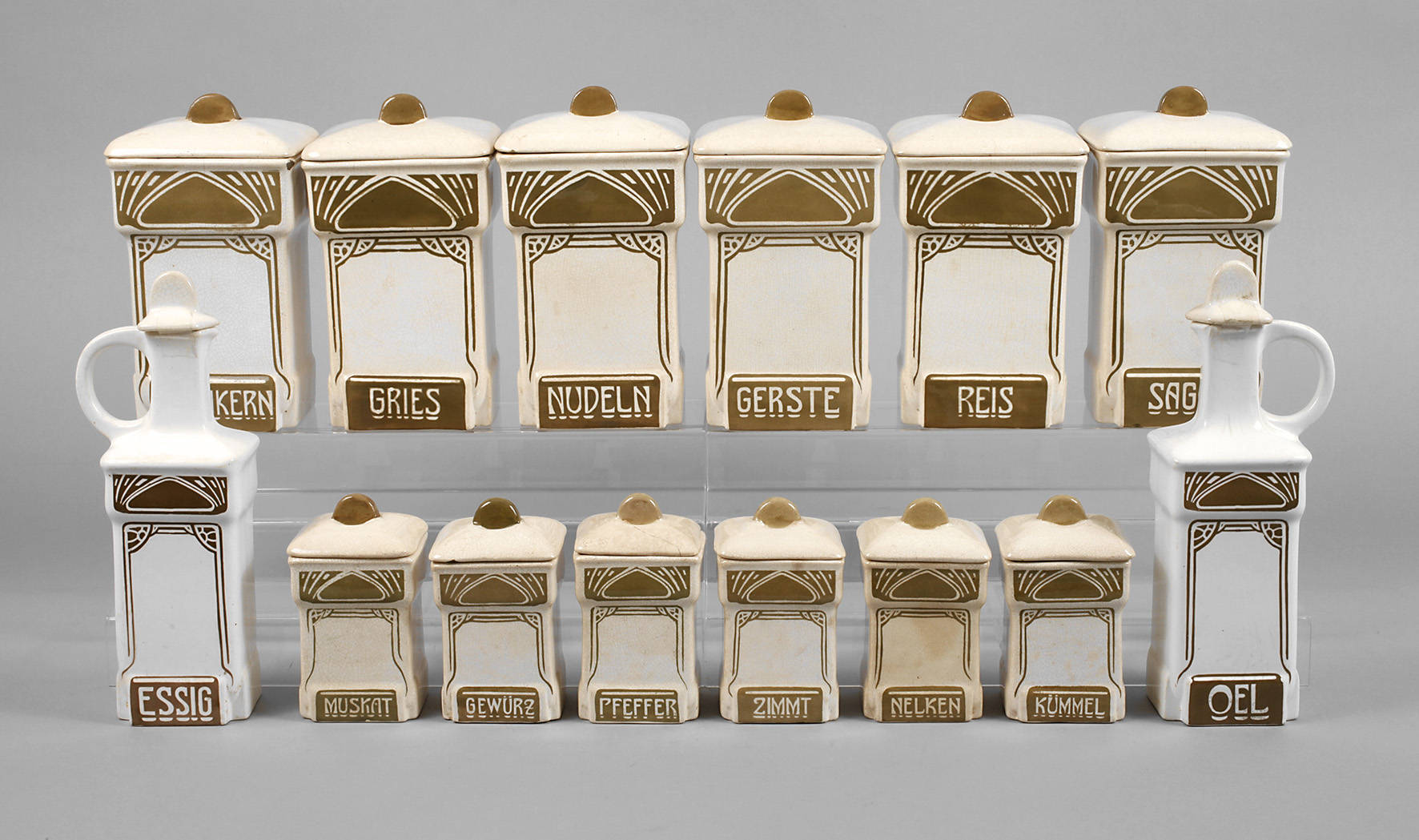 Konvolut Vorratsgefäße Jugendstil