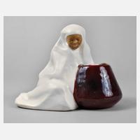 Zsolnay Pecs Beduinenfrau mit Schale111