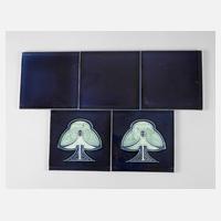 Fünf Fliesen Jugendstil111