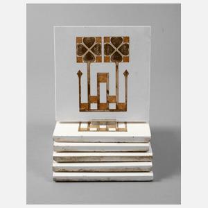 Sechs Jugendstilfliesen