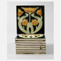 Zehn Jugendstilfliesen111