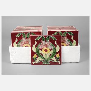 Zwanzig Jugendstilfliesen