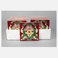 Zwanzig Jugendstilfliesen111