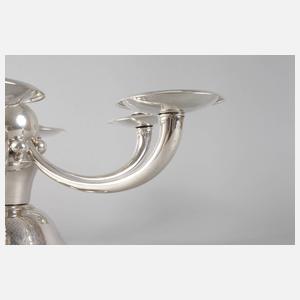 Großer Silberleuchter Art déco