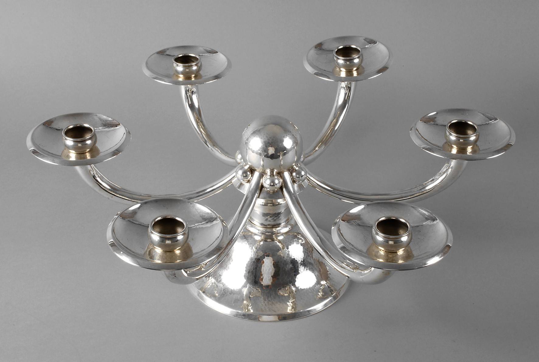 Großer Silberleuchter Art déco