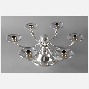 Großer Silberleuchter Art déco