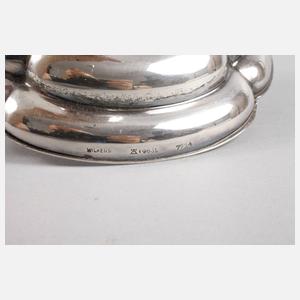 Paar Kerzenständer und Aschenbecher Art déco