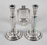 Paar Kerzenständer und Aschenbecher Art déco